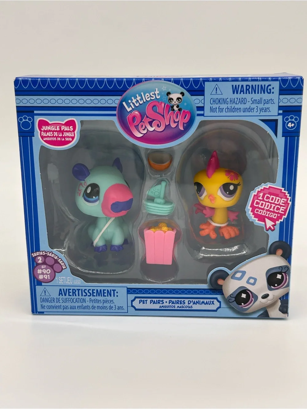 Littlest Pet Shop Mint, Pink & Purple Jungle Pals Figure with Accessories